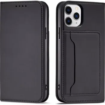 Forcell Knížkové pouzdro Magnet Card Case pro iPhone 12 Pro se stojánkem a kapsou na karty , černá, 9145576250785