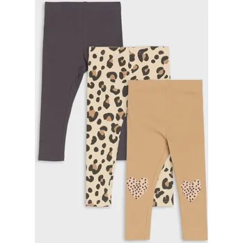 Dětská móda Sinsay - Sada 3 legín - béžová - 576EM-02X - 576EM-02X-98