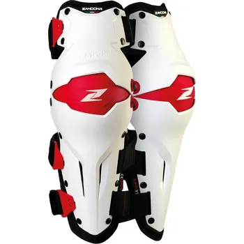 Motocyklový chránič kolene a holeně Chrániče kolen Zandona X-Bandit červeno-bílé