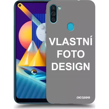 Pouzdro na mobilní telefon Picasee silikonový černý obal pro Samsung Galaxy M11 - Vlastní fotka/motiv
