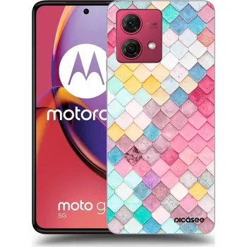 Pouzdro na mobilní telefon Picasee silikonový průhledný obal pro Motorola Moto G84 5G - Barevná střecha