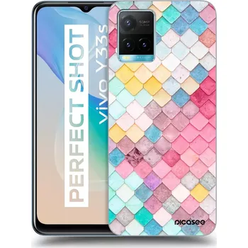 Pouzdro na mobilní telefon Picasee silikonový černý obal pro Vivo Y33s - Barevná střecha