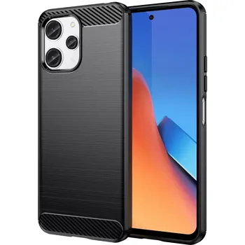 Pouzdro na mobilní telefon Forcell silikonový kryt Carbon Case Xiaomi Redmi 12, černá, 9145576281543