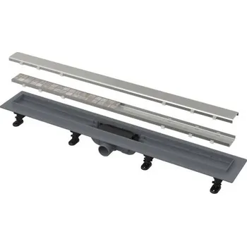 Odvodňovací žlab Alcadrain SIMPLE Podlahový žlab s okrajem pro oboustranný rošt 55 cm