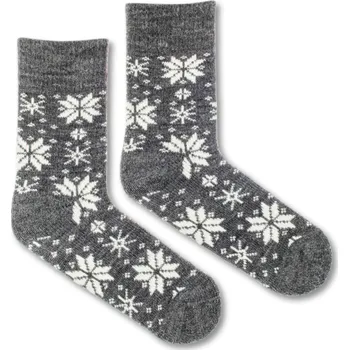 Dámské ponožky Vlněné ponožky Vlnáč Vločka šedá L (43-46)