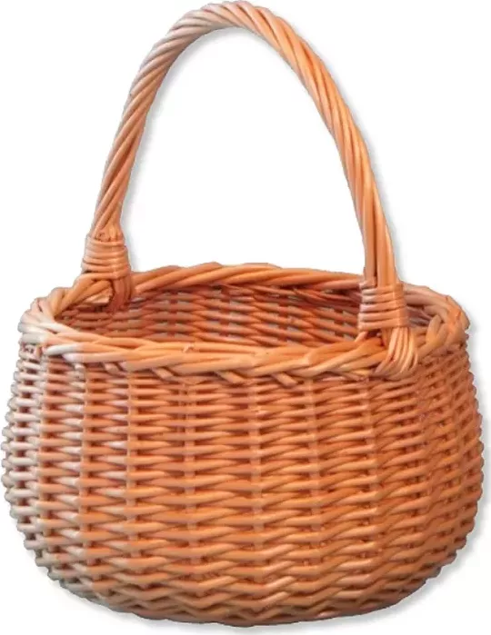 Proutěný košík přírodní - malý kulatý Ø 20 cm