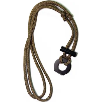 Outdoor vaření Přívěsek na krk z paracordu s křesadlem a škrtadlem