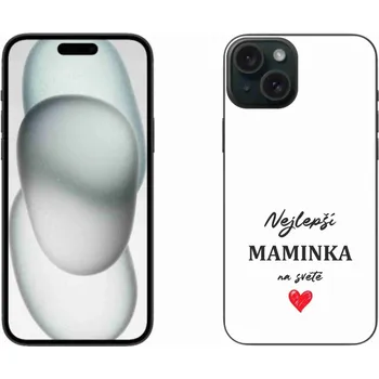 Pouzdro na mobilní telefon Gelový kryt mmCase na iPhone 15 Plus - nejlepší maminka 1 bílé pozadí