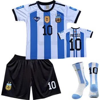 Fotbal Numberoplus Dětský fotbalový dres + fotbalové ponožky Argentina - Lionel Messi 10 Velikost: 13 let (vel.152)