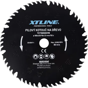 Příslušenství k nářadí XTLINE Kotouč pilový s SK plátky - kombinovaný | 190x1,0x20 mm, 50 zubů