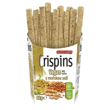 Protein Extrudo Tyčinky Crispins Vegan 60g - s mořskou solí