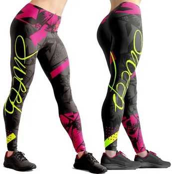 Dámské legíny SWEEP SKPT129 černá/růžová S