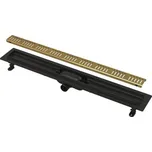 Alcadrain SIMPLE Podlahový žlab 55 cm s okrajem pro perforovaný rošt, mosaz