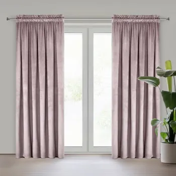 Povlečení Hotový závěs D91 ROSA pudrově růžový - na pásce