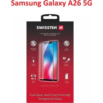 Sklo Swissten Full Glue, Color Frame, Case Friendly Pro Samsung Galaxy A26 5G Černé