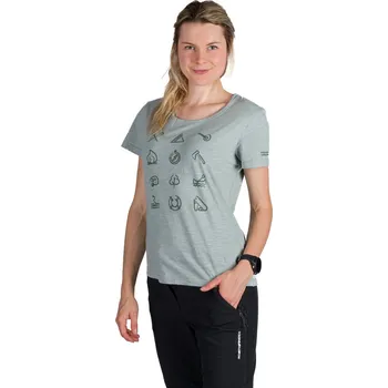 Dámské tričko Northfinder Dámské outdoorové triko z organické slub bavlny CANDICE, zelená, M 176755