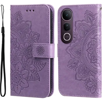 Pouzdro na mobilní telefon VSECHNONAMOBIL 109488 ART MANDALA Peněženkový kryt pro Vivo V50 Lite fialový