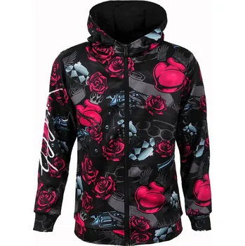 Dívčí mikina SWEEP SKJ014 černá/růžová 146