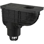 Alcadrain Univerzální lapač střešních splavenin 300x155/110mm přímý černý