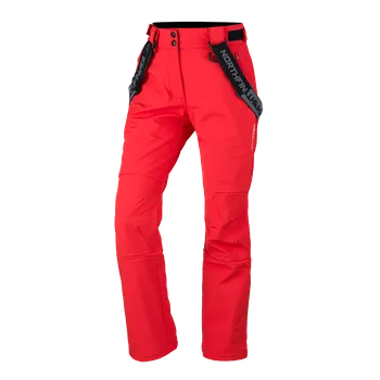 Dámské kalhoty Northfinder Dámské zimní lyžařské softshellové kalhoty 3l ISABELA, rudá, 123495