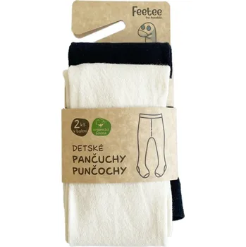 Dětské punčochy Feetee 2 ks černé/béžové 86/92