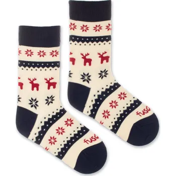 Dámské ponožky Detské ponožky Vánoční Jelenek světlý S (23-26)