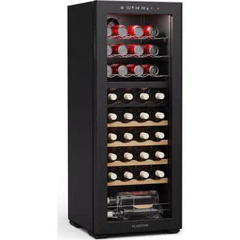 Chlazení Klarstein Bovella 43cm 36 Lahví Dvouzónová Vinotéka Černá (10046241)