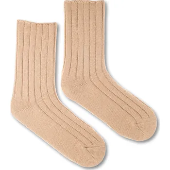Dámské ponožky Vlněné ponožky Vlnáč rebro béžový S (35-38)
