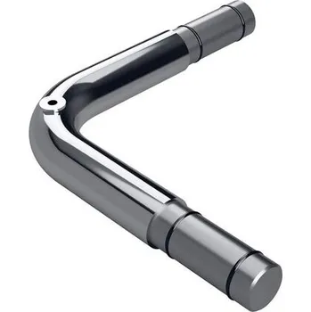 Vanová zástěna Bemeta Sprchový program koleno ke skladaným rohovým tyčím 90° a 2 ks spojka, stříbrná lesk