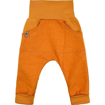 Kojenecké oblečení LITTLE THINGS bavlněné rostoucí tepláčky oranžová vel. 6-9 kg