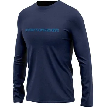 Northfinder Pánské outdoorové merino triko LINARD, modrá, 175833