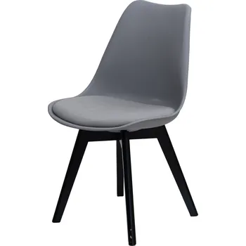 Jídelní židle AKCE Světle šedá židle BALI MARK se sametovým podsedákem II. jakost, 39x36 cm, kuchyňský podsedák na židli