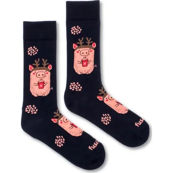 Dámské ponožky Ponožky Prasátko v zimě XL (47-50)
