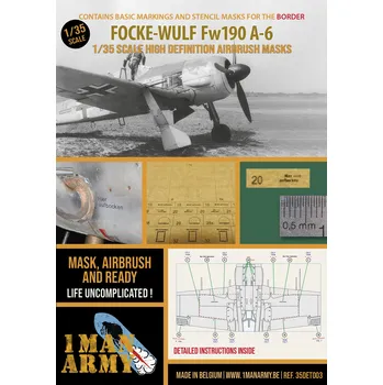 Plastikový model 1ManArmy 1/35 Focke-Wulf Fw190 A-6 (Border)