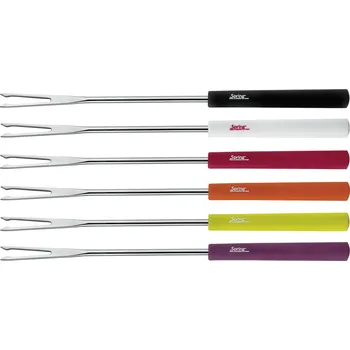 Vidlička na fondue Spring BASIC Vidličky na masové fondue 6 ks nerez/plast barevné