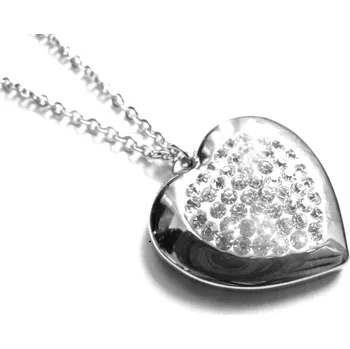 Náhrdelník Steel Jewelry Náhrdelník srdce z chirurgické oceli NH156104 dárkové balení zdarma
