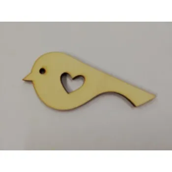 Vánoční dekorace Dřevěný výřez ptáček č.8