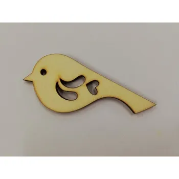 Vánoční dekorace Dřevěný výřez ptáček č.7