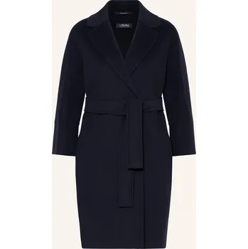 Dámský kabát S Max Mara Dámský Vlněný Kabát Arona, tmavě modrá, 38