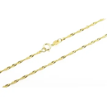 Řetízek Dámský řetízek ze žlutého zlata singapore 45cm ZLR0857F + DÁREK ZDARMA