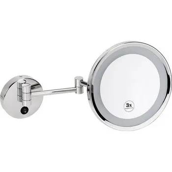 Kosmetické zrcátko Bemeta Kosmetická zrcátka kosmetické zrcátko průměr 240 mm, s LED osvětlením, chrom