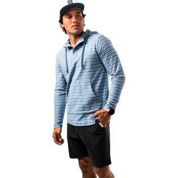 Pánská mikina Pánská mikina Bauer LTWHT Stripe Hoodie Blue Horizon XXL