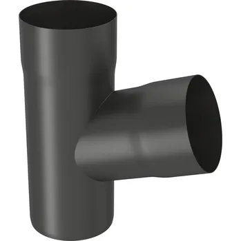 okap OKAPY POZINK LAKOVANÉ ZAMBELLI Pozink-lak svody 80 mm Odbočka svodové roury 80/80 RAL 7016 černá antracit