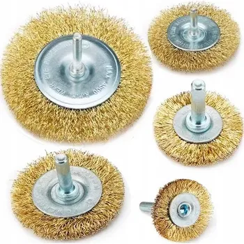 Zaparkorun Drátěné kotoučové kartáče pro vrtačku - 5 ks