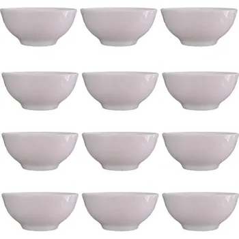 Keramické misky na servírování guláše 15 cm 12 ks bílé