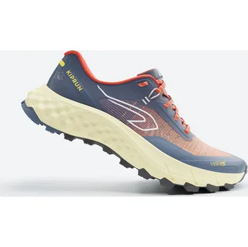 Pánská běžecká obuv KIPRUN Pánské boty na trailový běh MT Cushion 2 42,5 MODRÁ|ORANŽOVÁ