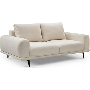 Pohovka Rozkládací pohovka Salmi 3místná s funkcí spaní béžová do obýváku skandinávský styl