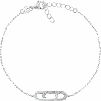 Náramek Brilio Silver Moderní stříbrný náramek se zirkony BRC240W + 2 měsíce na vrácení zboží