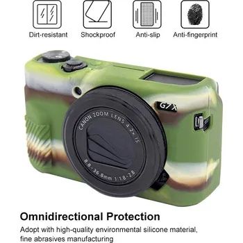 PULUZ silikonové pouzdro pro Canon EOS G7 X Mark II (kamufláž)