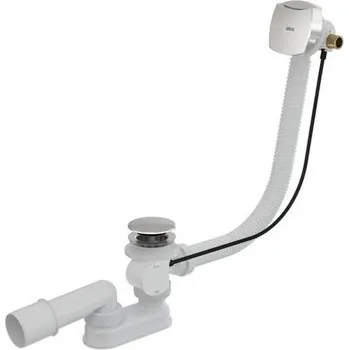 Alcadrain Sifon vanový automat s napouštěním přepadem 80 cm, chrom